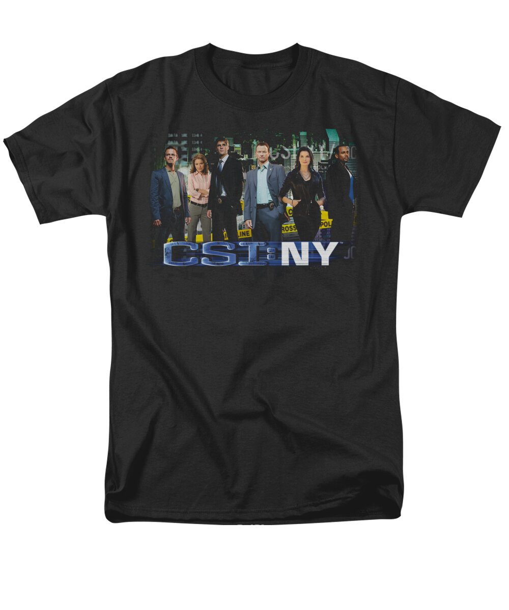  Men's T-Shirt (Regular Fit) featuring the digital art Csi Ny - Cast by Brand A