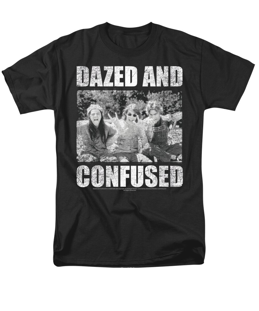  Men's T-Shirt (Regular Fit) featuring the digital art Dazed And Confused - Rock On by Brand A