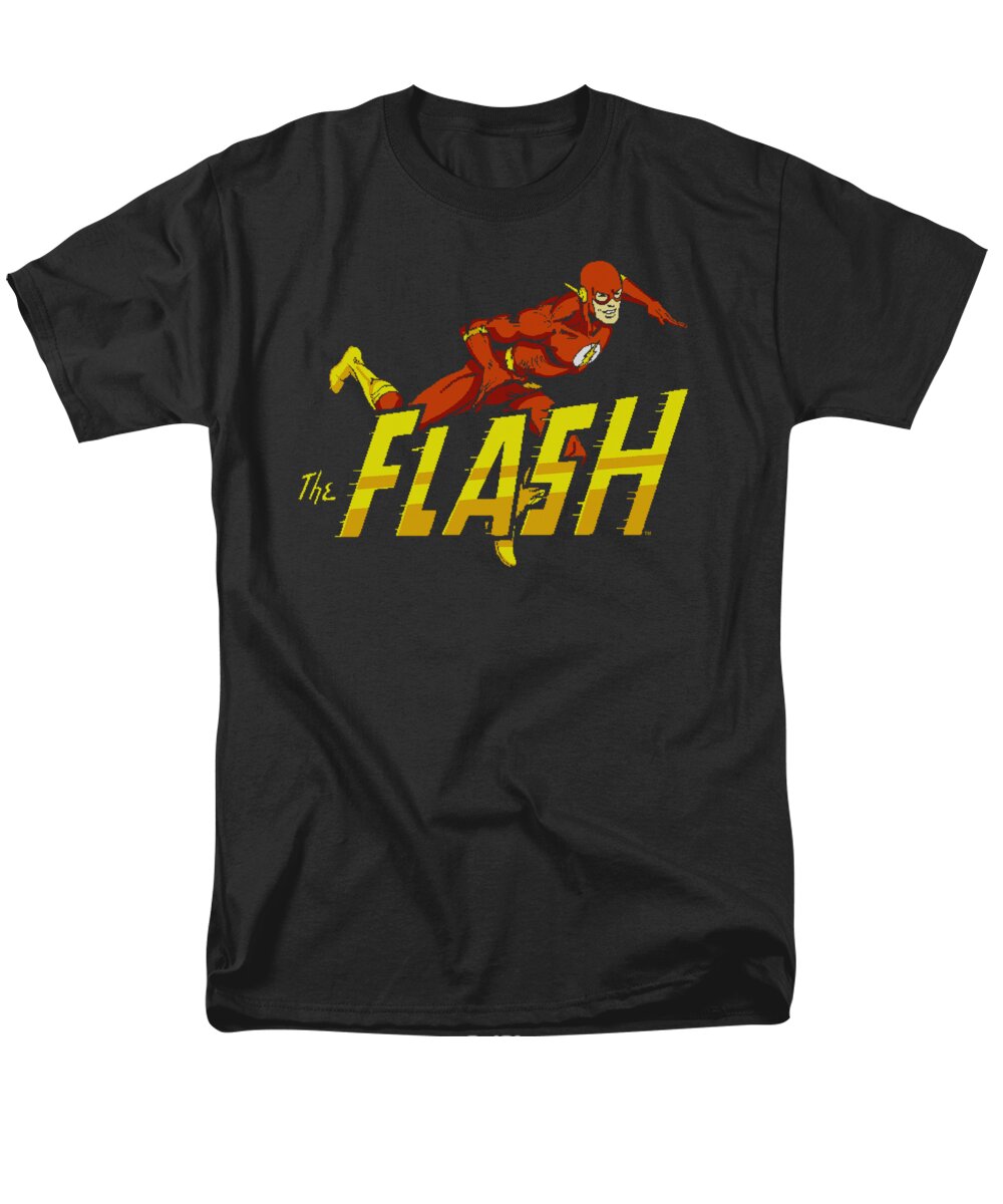 Dc Comics Men's T-Shirt (Regular Fit) featuring the digital art Dc - 8 Bit Flash by Brand A
