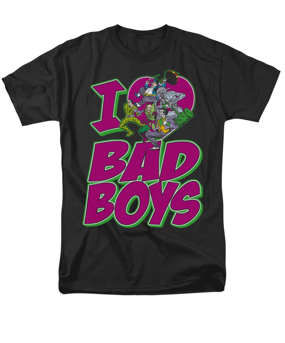 Dc Comics Men's T-Shirt (Regular Fit) featuring the digital art Dc - I Heart Bad Boys by Brand A