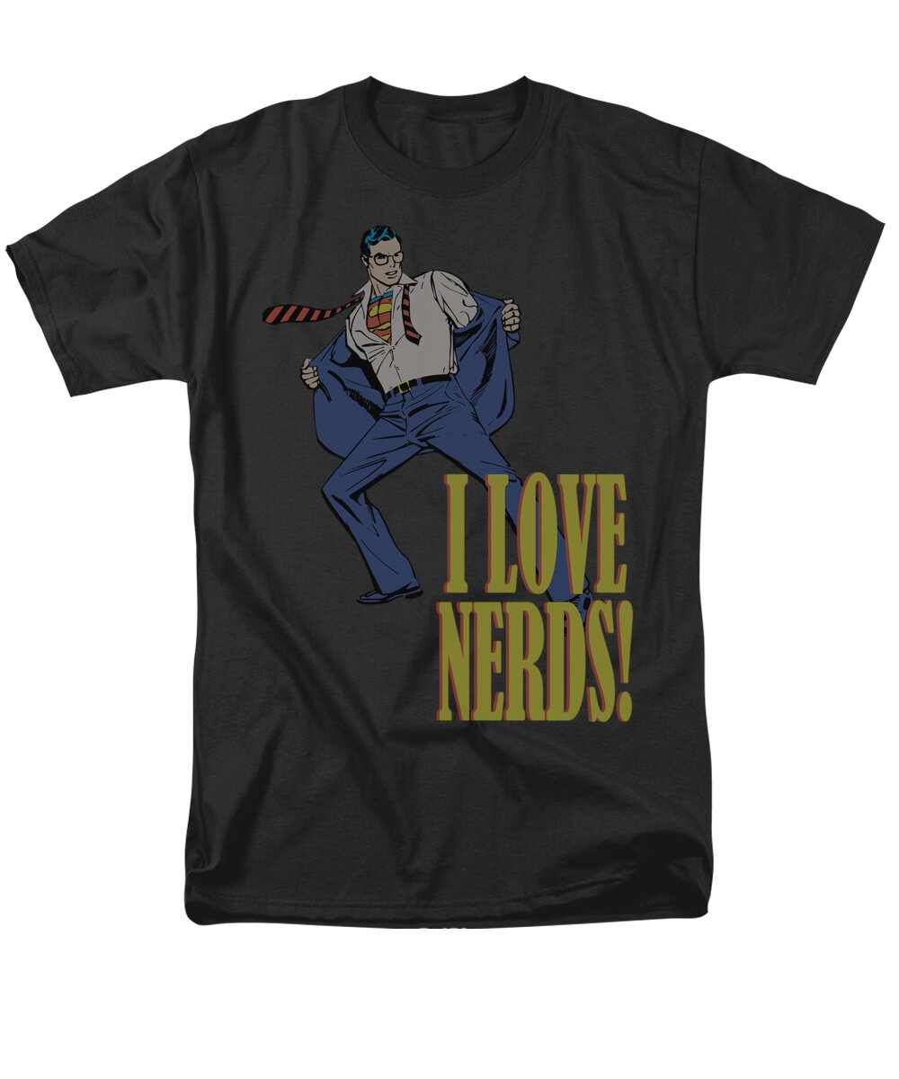  Men's T-Shirt (Regular Fit) featuring the digital art Dc - I Love Nerds by Brand A