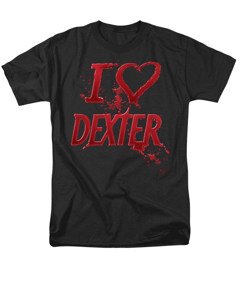 Dexter Men's T-Shirt (Regular Fit) featuring the digital art Dexter - I Heart Dexter by Brand A