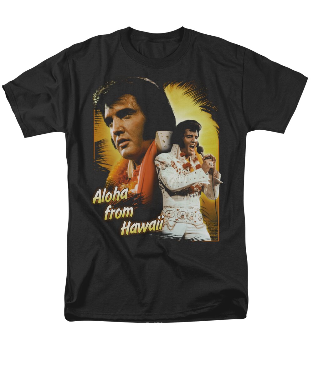  Men's T-Shirt (Regular Fit) featuring the digital art Elvis - Aloha by Brand A