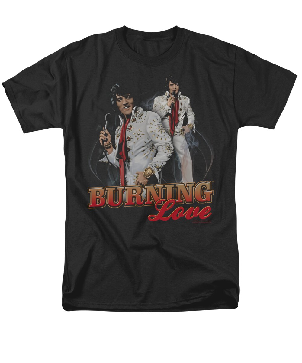  Men's T-Shirt (Regular Fit) featuring the digital art Elvis - Burning Love by Brand A