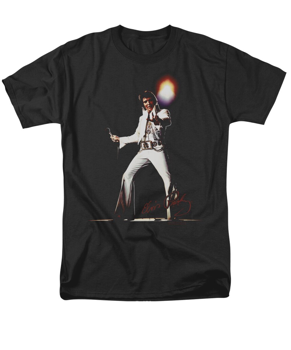 Elvis Men's T-Shirt (Regular Fit) featuring the digital art Elvis - Glorious by Brand A