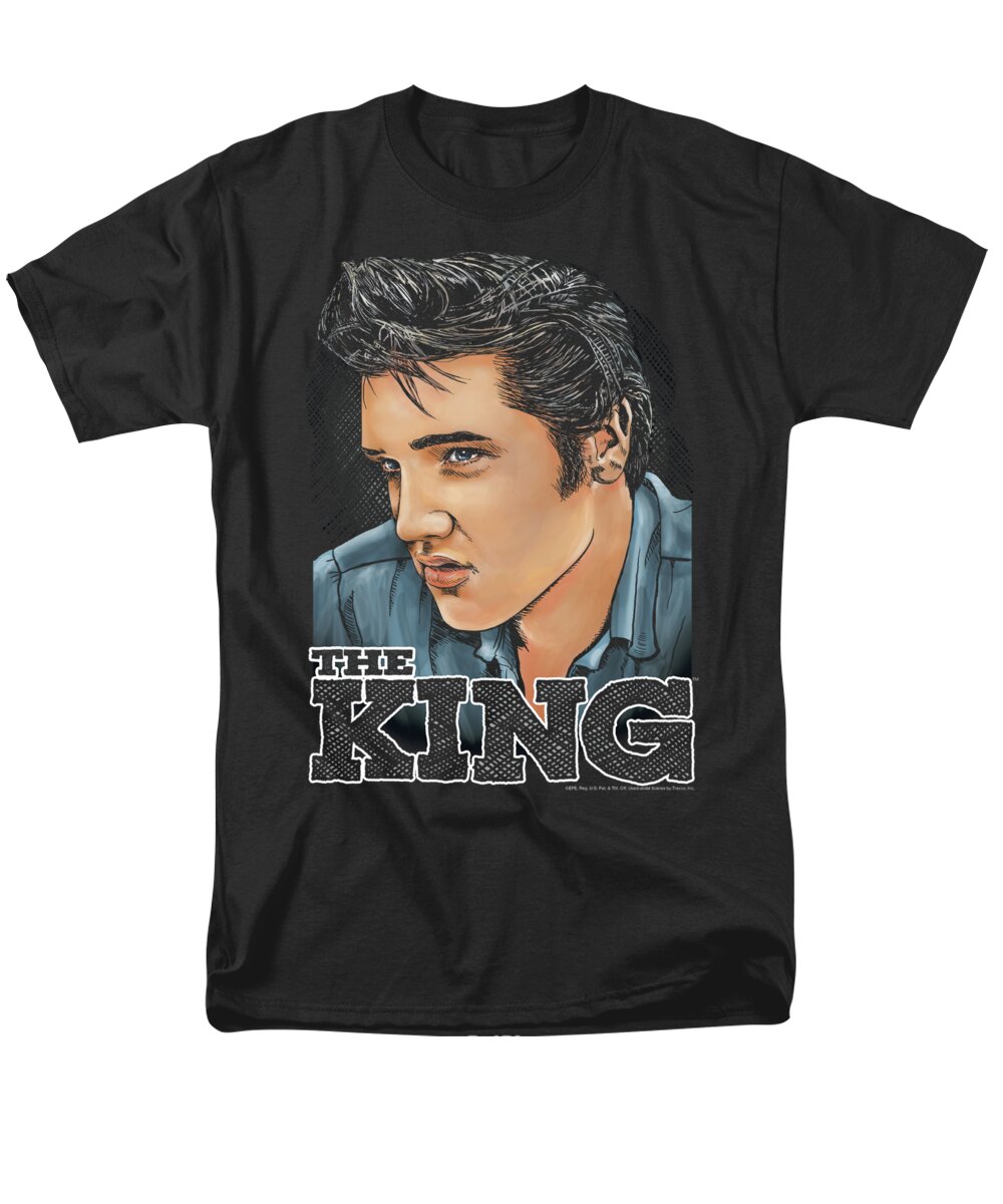 Men's T-Shirt (Regular Fit) featuring the digital art Elvis - Graphic King by Brand A