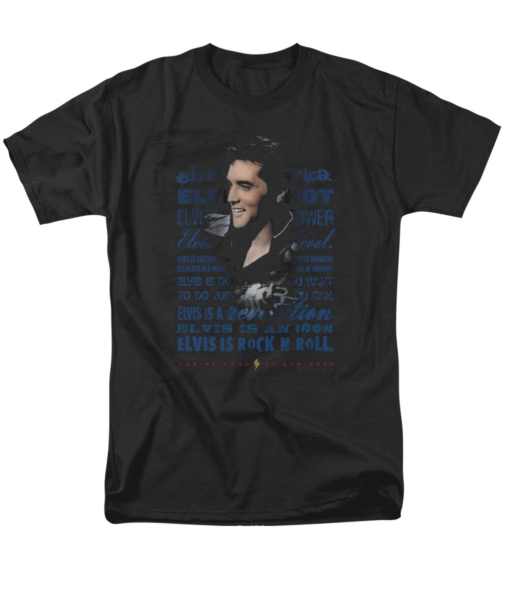Elvis Men's T-Shirt (Regular Fit) featuring the digital art Elvis - Icon by Brand A