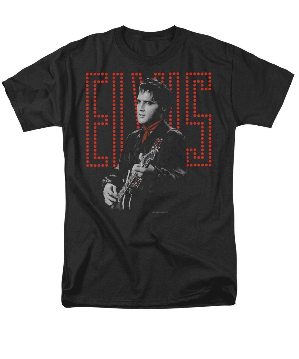  Men's T-Shirt (Regular Fit) featuring the digital art Elvis - Red Guitarman by Brand A