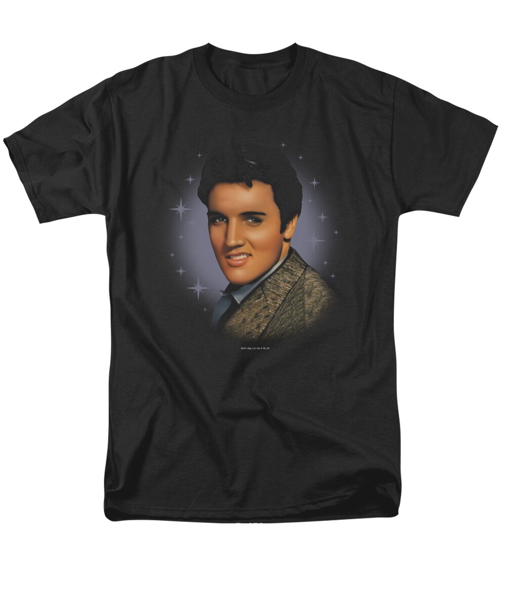 Elvis Men's T-Shirt (Regular Fit) featuring the digital art Elvis - Starlite by Brand A