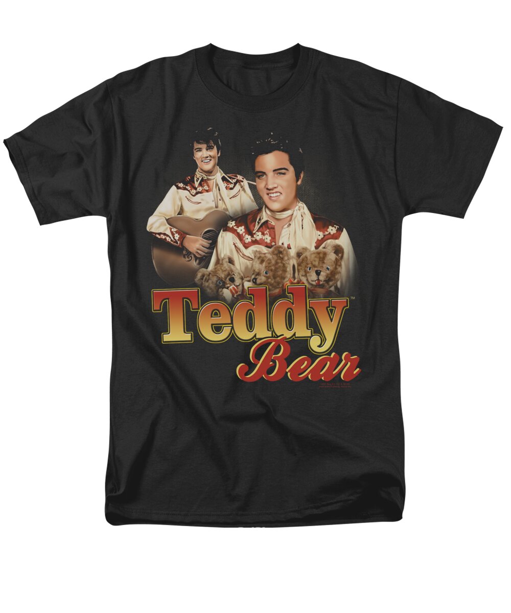 Elvis Men's T-Shirt (Regular Fit) featuring the digital art Elvis - Teddy Bear by Brand A