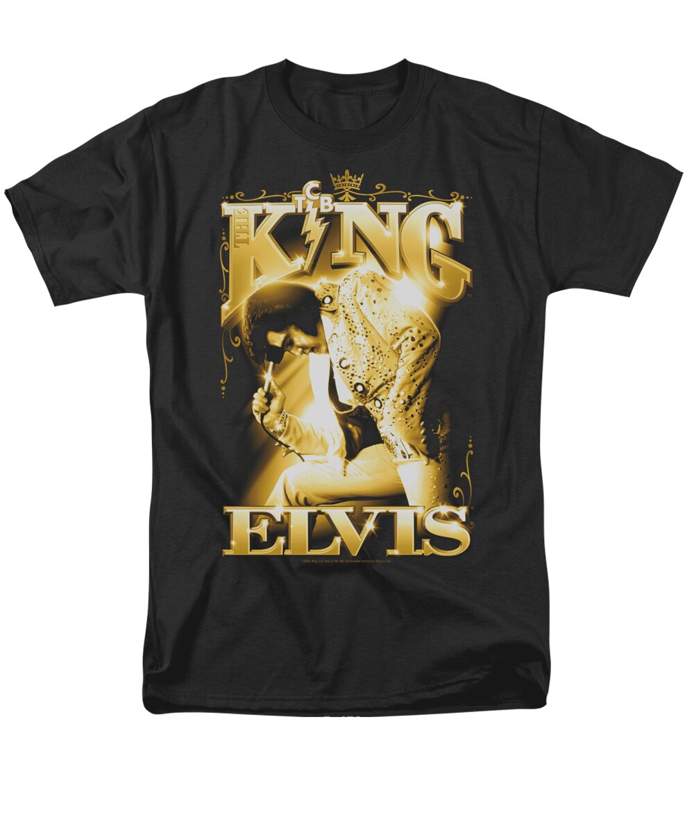  Men's T-Shirt (Regular Fit) featuring the digital art Elvis - The King by Brand A