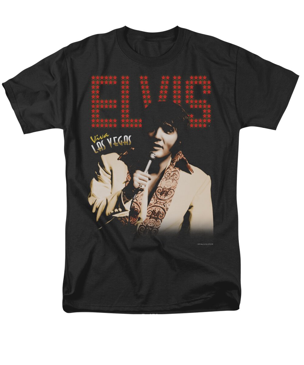 Elvis Men's T-Shirt (Regular Fit) featuring the digital art Elvis - Viva Star by Brand A
