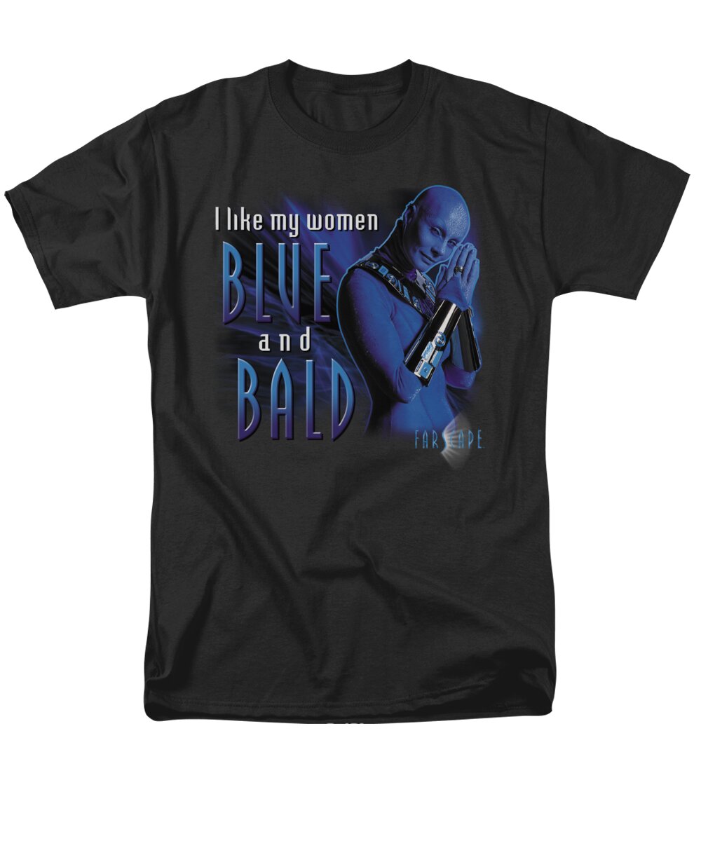 Farscape Men's T-Shirt (Regular Fit) featuring the digital art Farscape - Blue And Bald by Brand A