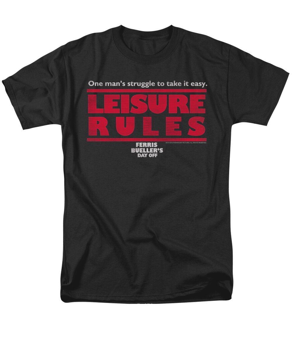Ferris Bueller's Day Off Men's T-Shirt (Regular Fit) featuring the digital art Ferris Bueller - Leisure Rules by Brand A