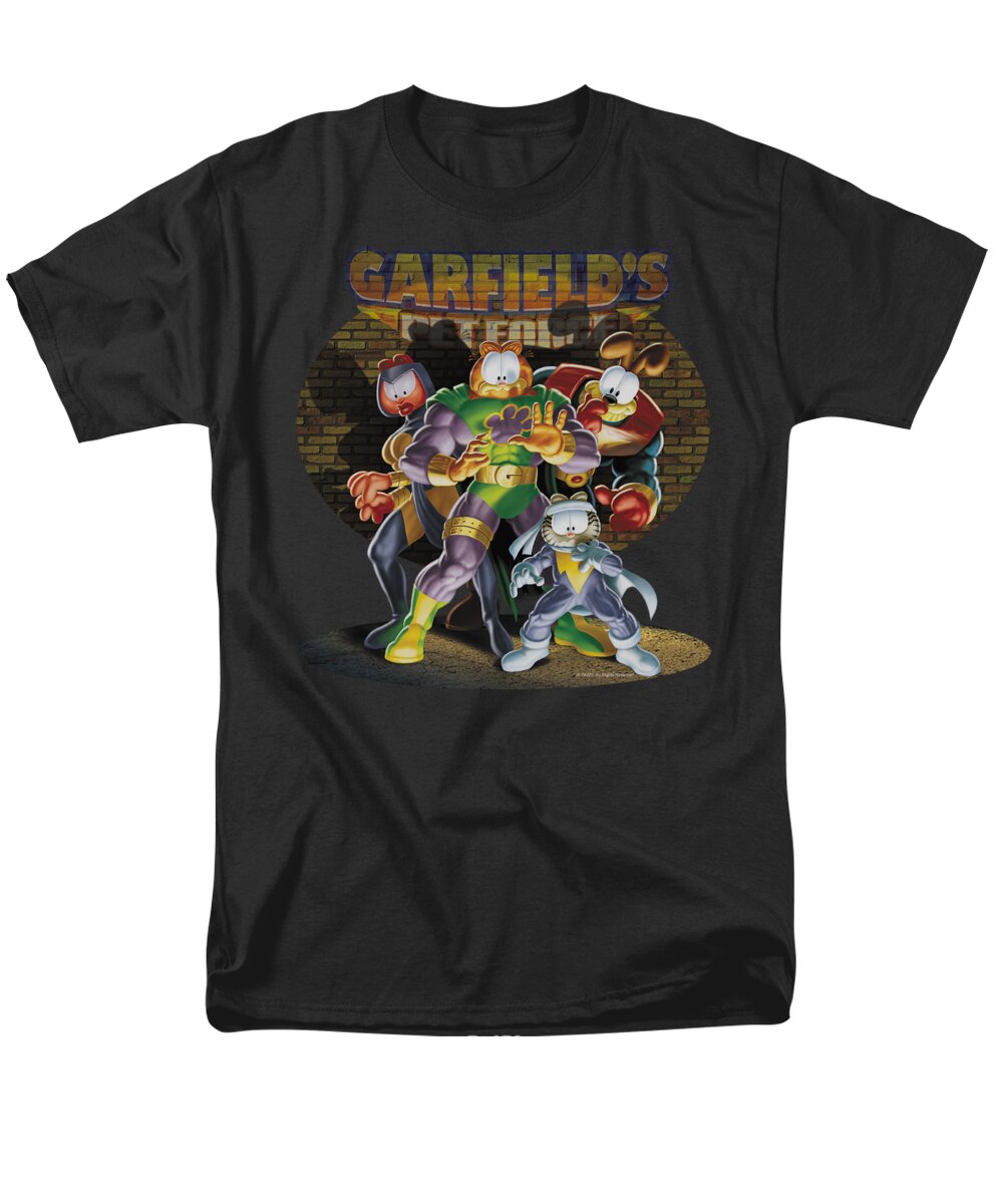 Garfield Men's T-Shirt (Regular Fit) featuring the digital art Garfield - Spotlight by Brand A