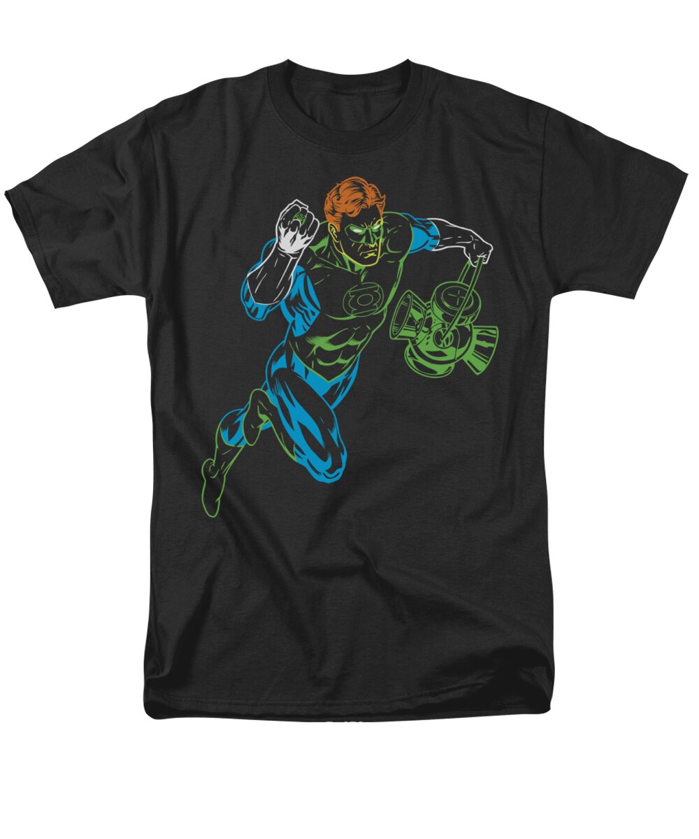  Men's T-Shirt (Regular Fit) featuring the digital art Gl - Neon Lantern by Brand A