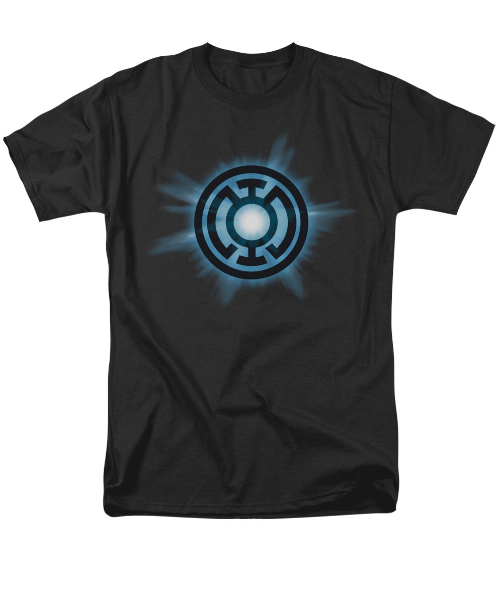 Green Lantern Men's T-Shirt (Regular Fit) featuring the digital art Green Lantern - Blue Glow by Brand A
