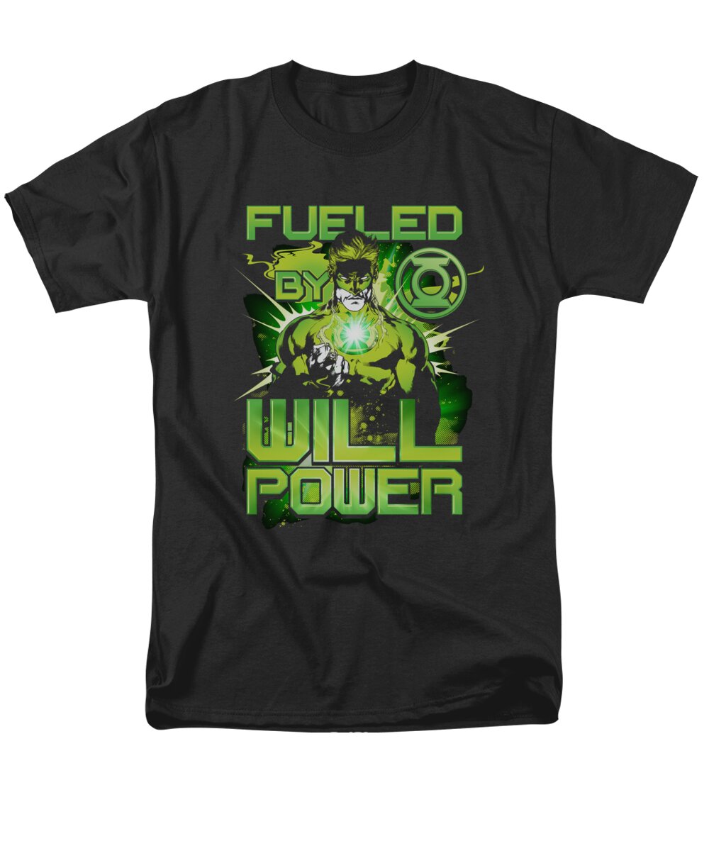 Green Lantern Men's T-Shirt (Regular Fit) featuring the digital art Green Lantern - Fueled by Brand A