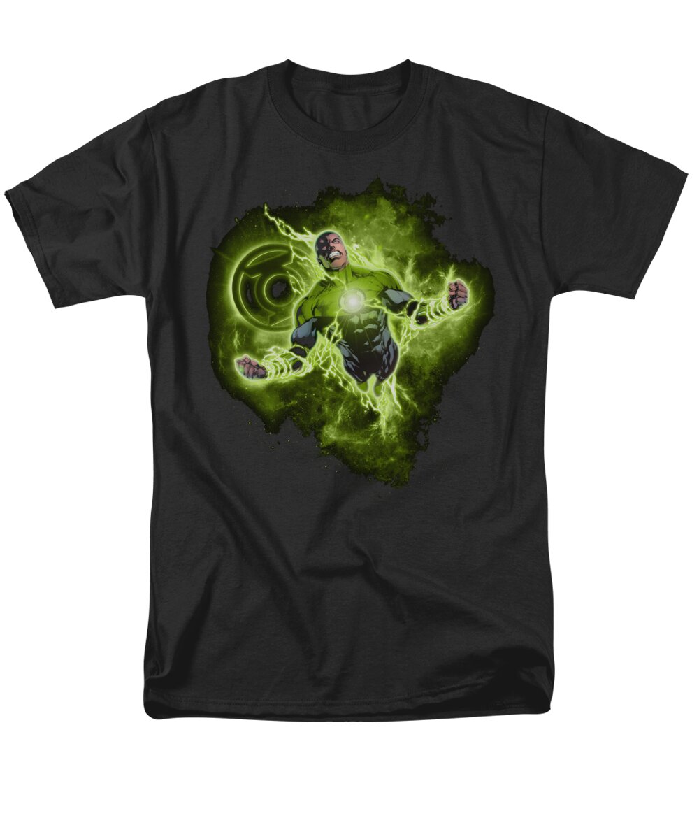 Green Lantern Men's T-Shirt (Regular Fit) featuring the digital art Green Lantern - Lantern Nebula by Brand A