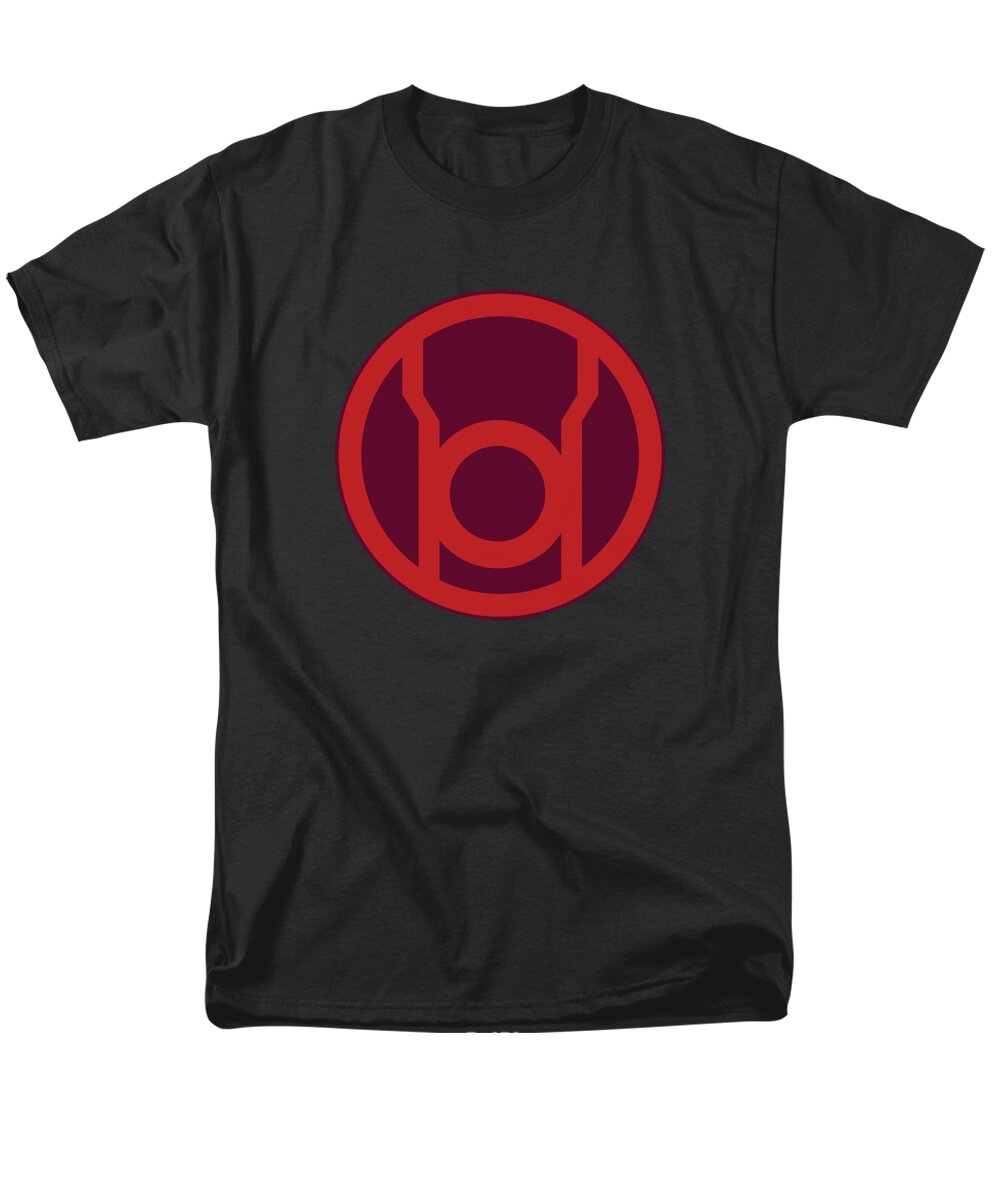  Men's T-Shirt (Regular Fit) featuring the digital art Green Lantern - Red Symbol by Brand A