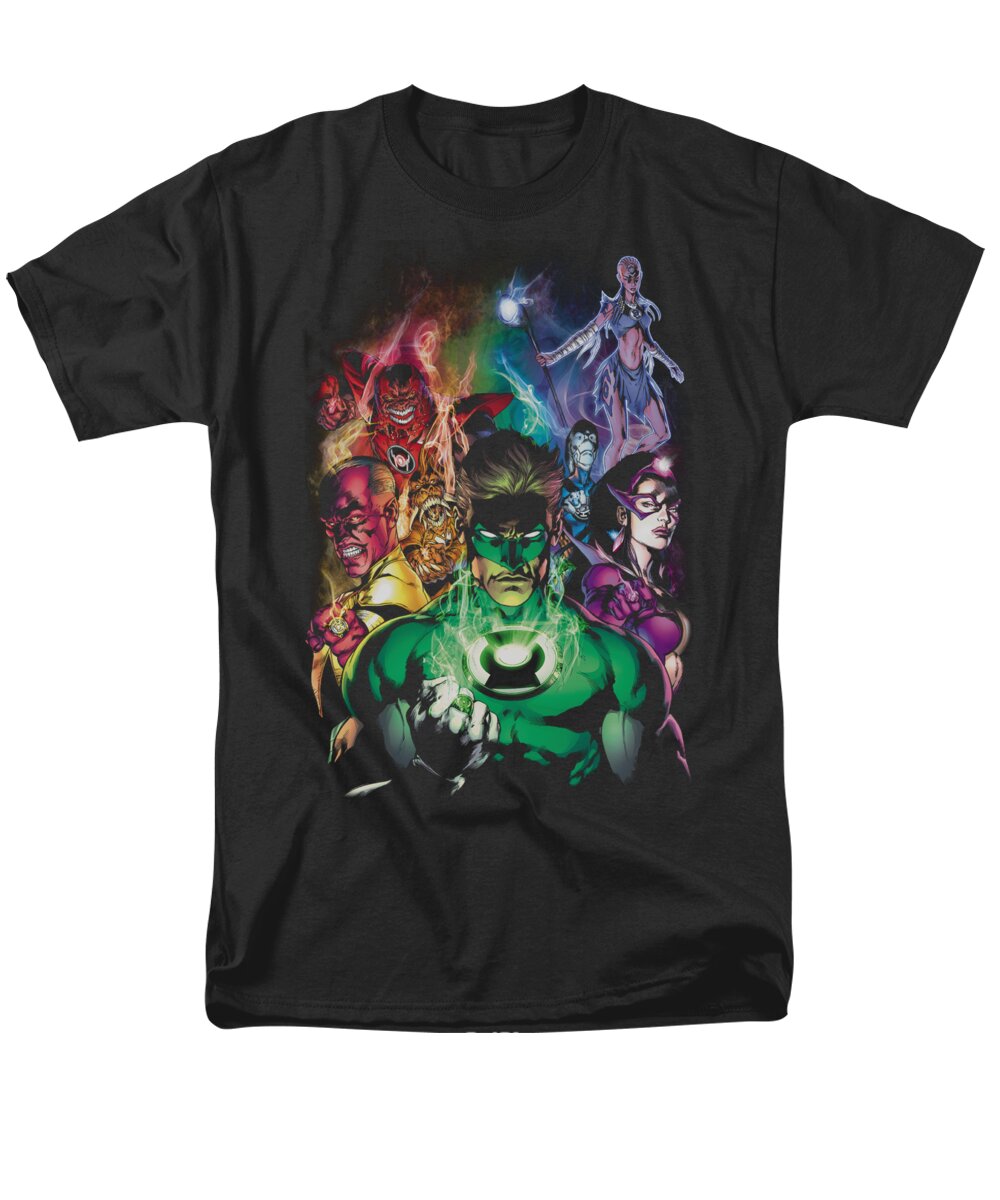 Green Lantern Men's T-Shirt (Regular Fit) featuring the digital art Green Lantern - The New Guardians by Brand A