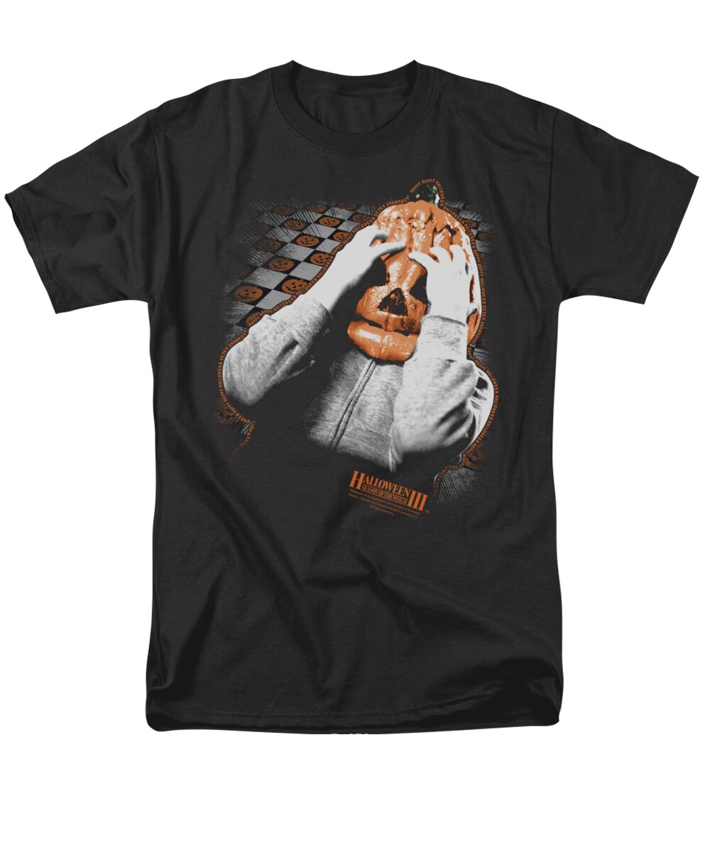Halloween 3 Men's T-Shirt (Regular Fit) featuring the digital art Halloween IIi - Pumpkin Mask by Brand A