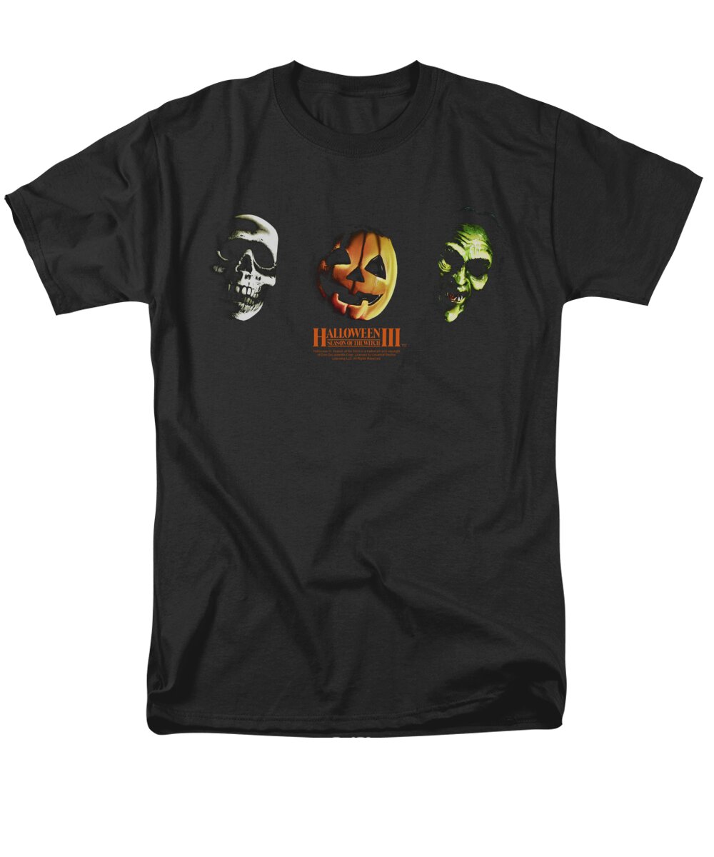 Halloween 3 Men's T-Shirt (Regular Fit) featuring the digital art Halloween IIi - Three Masks by Brand A