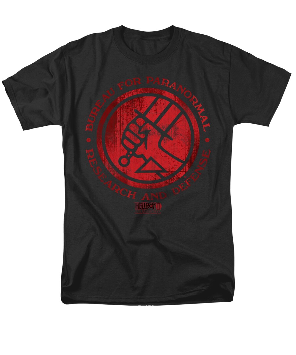 Hellboy Ii Men's T-Shirt (Regular Fit) featuring the digital art Hellboy II - Bprd Logo by Brand A