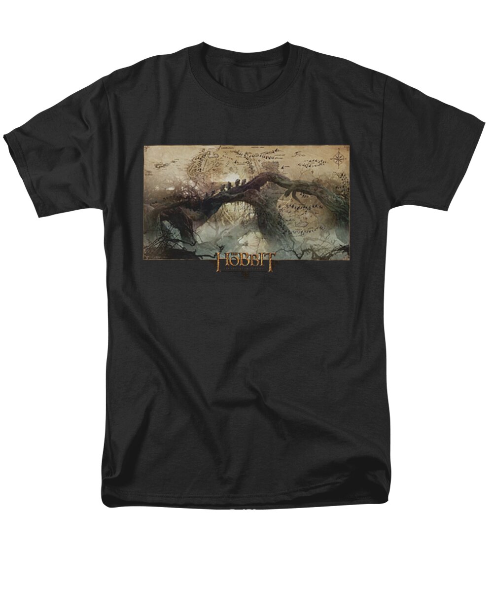The Hobbit Men's T-Shirt (Regular Fit) featuring the digital art Hobbit - Epic Journey by Brand A