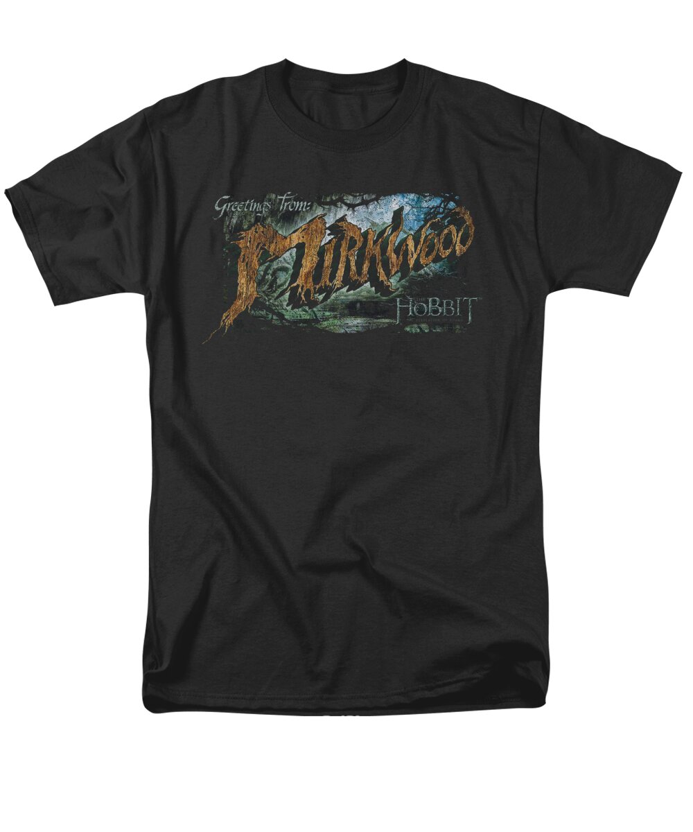 The Hobbit Men's T-Shirt (Regular Fit) featuring the digital art Hobbit - Greetings From Mirkwood by Brand A