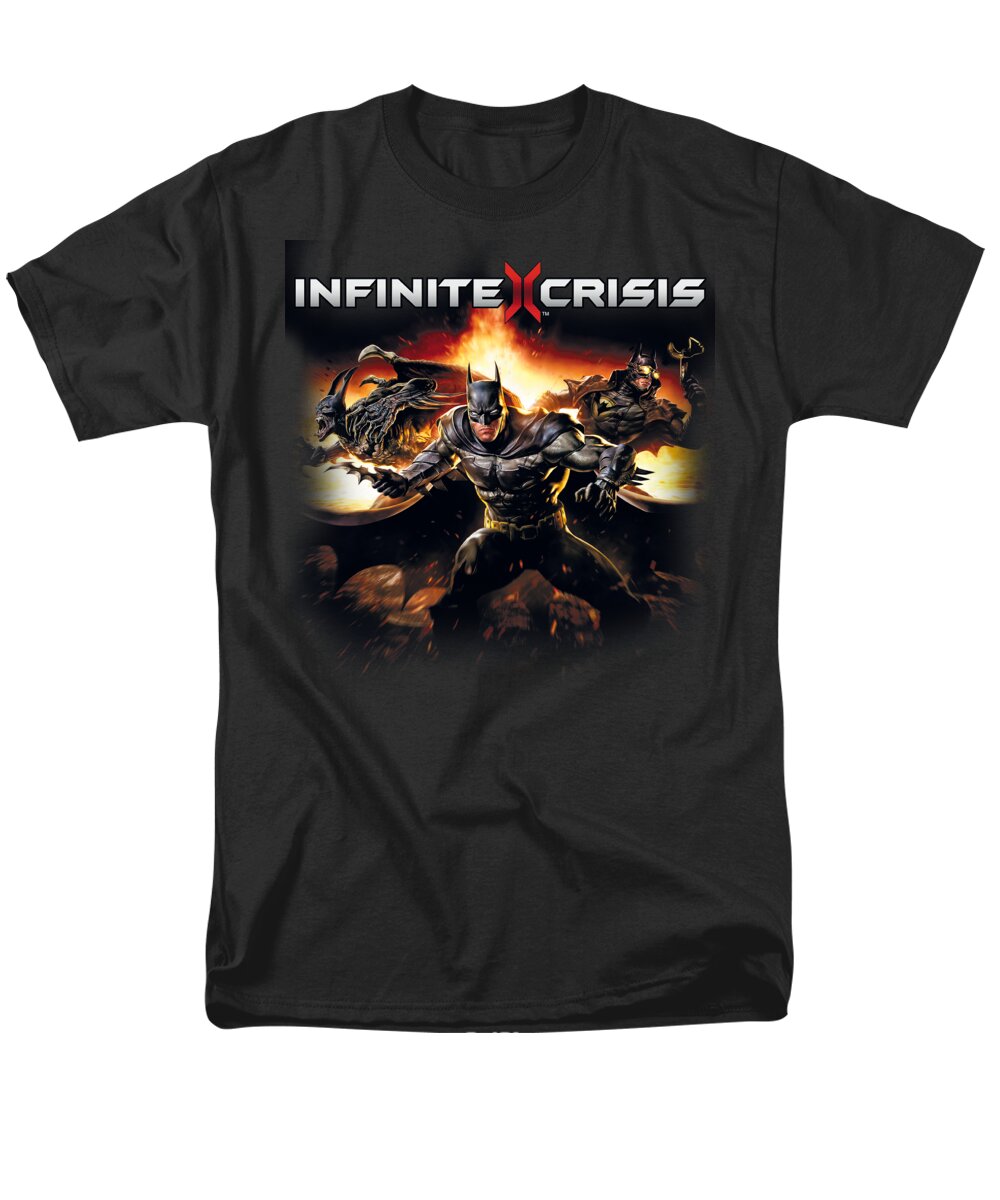  Men's T-Shirt (Regular Fit) featuring the digital art Infinite Crisis - Batmen by Brand A