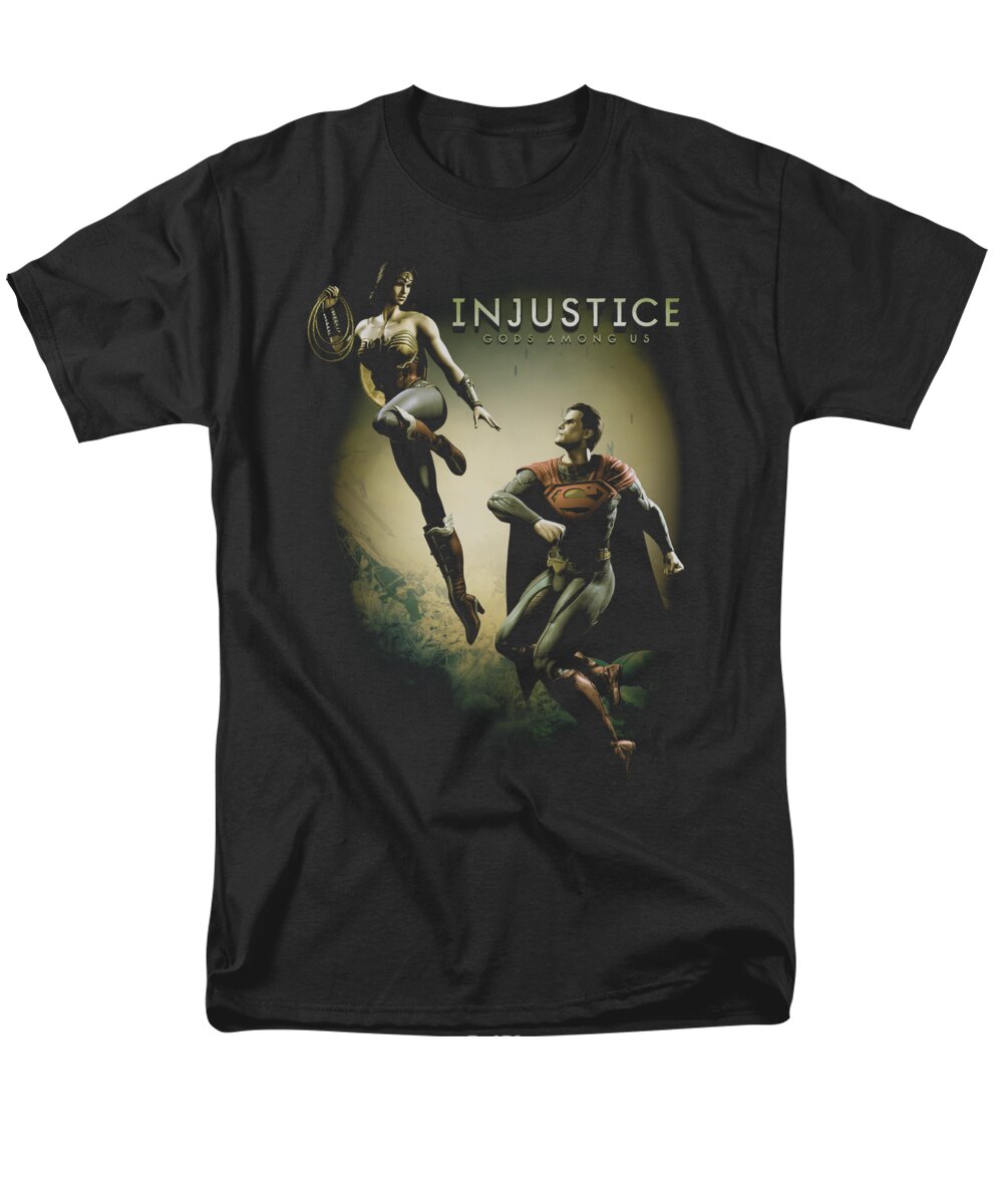 Comics Men's T-Shirt (Regular Fit) featuring the digital art Injustice Gods Among Us - Battle Of The Gods by Brand A