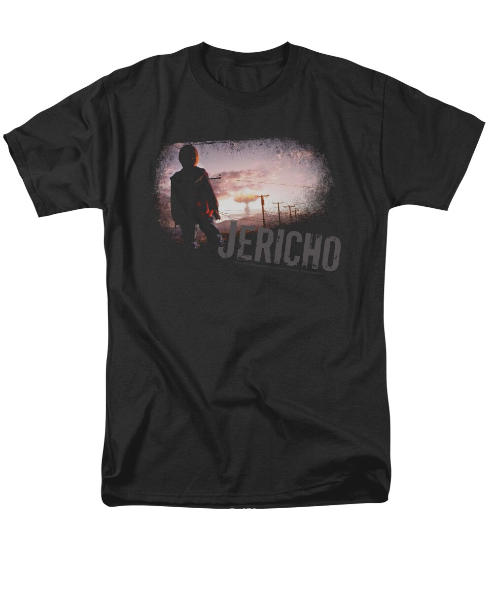 Jericho Men's T-Shirt (Regular Fit) featuring the digital art Jericho - Mushroom Cloud by Brand A