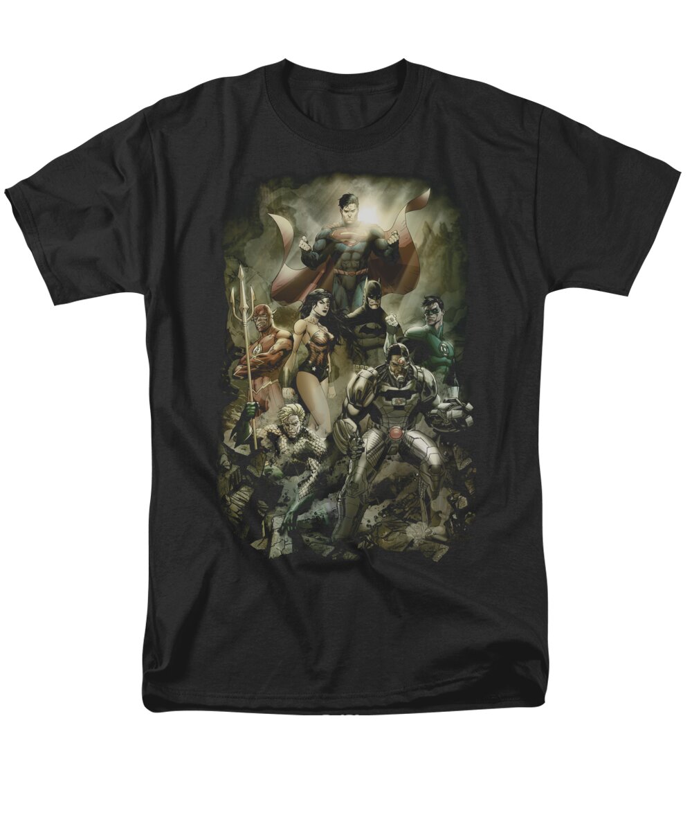 Justice League Of America Men's T-Shirt (Regular Fit) featuring the digital art Jla - Aftermath by Brand A
