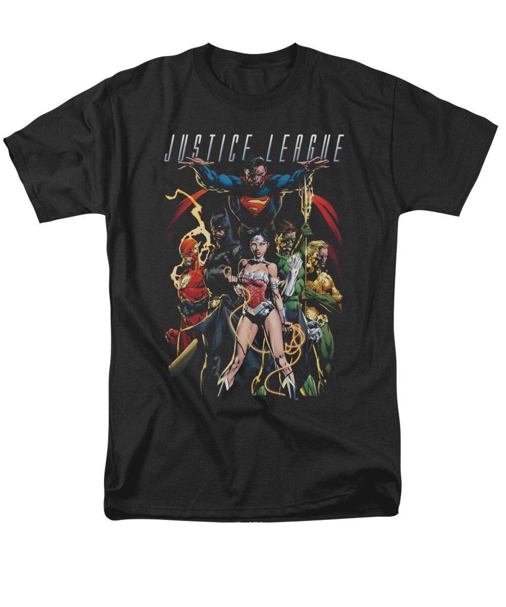Justice League Of America Men's T-Shirt (Regular Fit) featuring the digital art Jla - Dark Days by Brand A