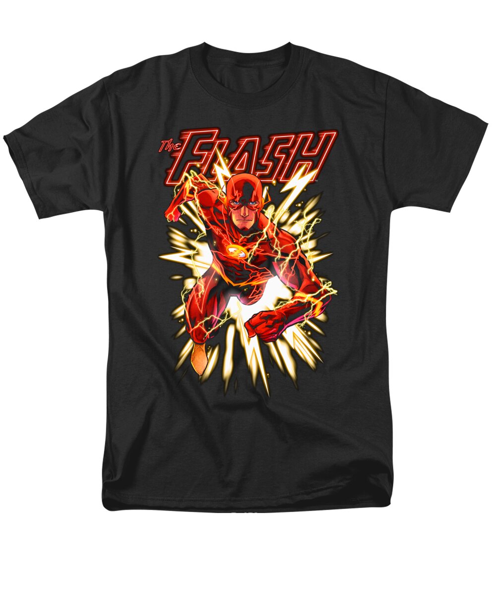  Men's T-Shirt (Regular Fit) featuring the digital art Jla - Flash Glow by Brand A