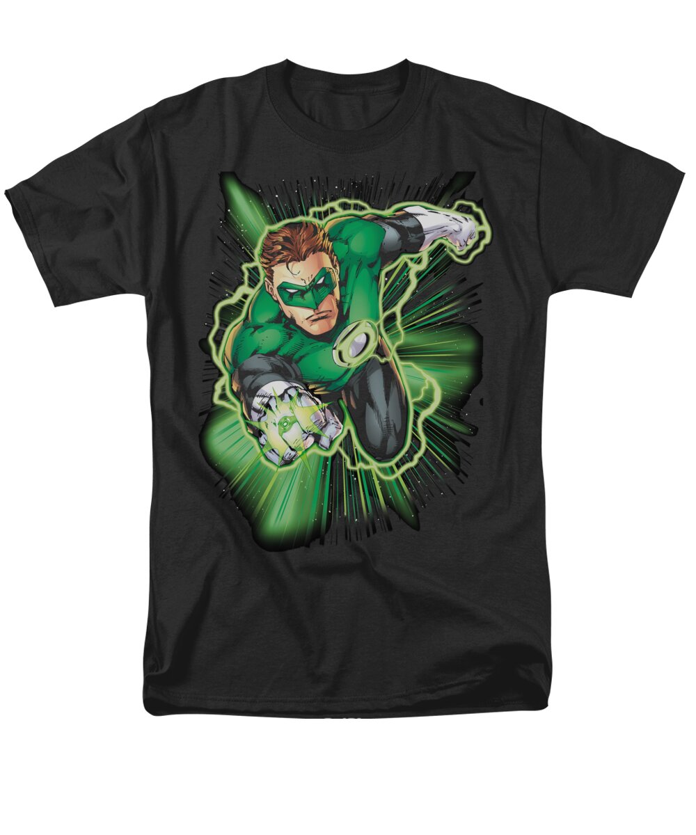  Men's T-Shirt (Regular Fit) featuring the digital art Jla - Green Lantern Energy by Brand A
