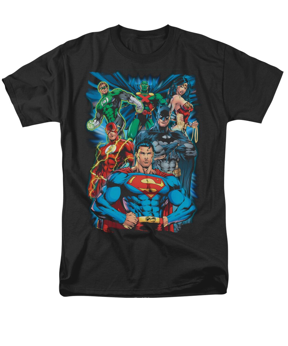  Men's T-Shirt (Regular Fit) featuring the digital art Jla - Justice Is Served by Brand A
