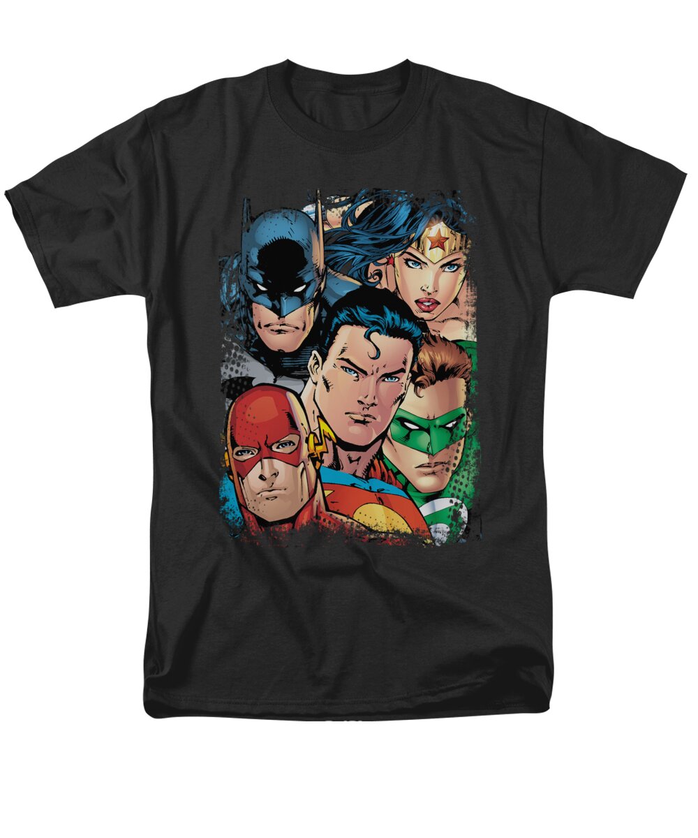  Men's T-Shirt (Regular Fit) featuring the digital art Jla - Up Close And Personal by Brand A