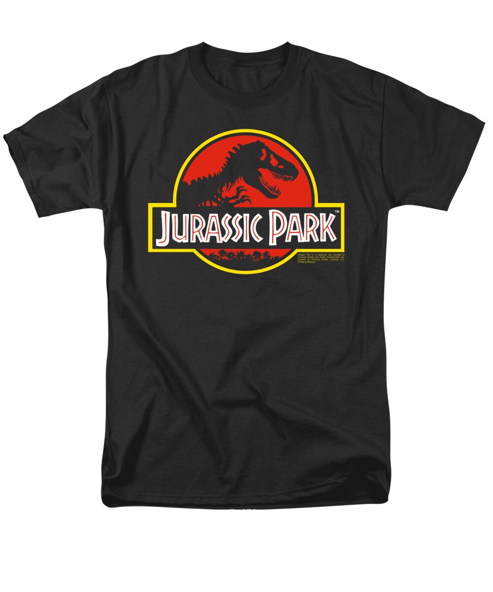  Men's T-Shirt (Regular Fit) featuring the digital art Jurassic Park - Classic Logo by Brand A