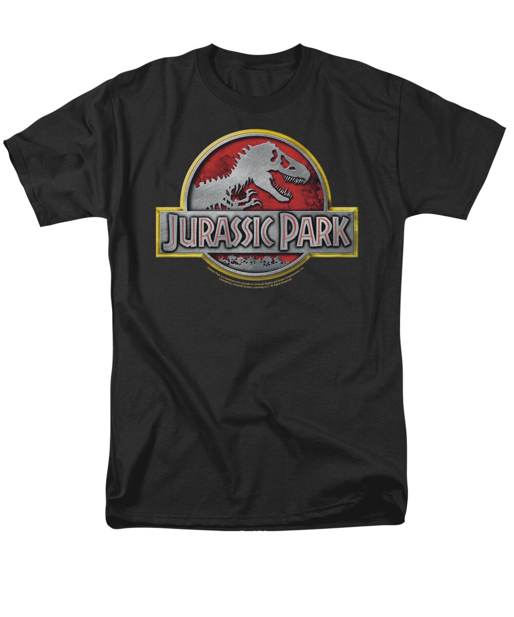 Jurassic Park Men's T-Shirt (Regular Fit) featuring the digital art Jurassic Park - Logo by Brand A