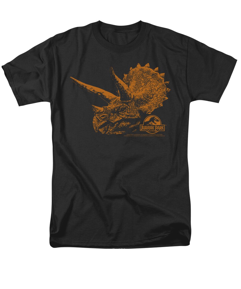 Jurassic Park Men's T-Shirt (Regular Fit) featuring the digital art Jurassic Park - Tri Mount by Brand A
