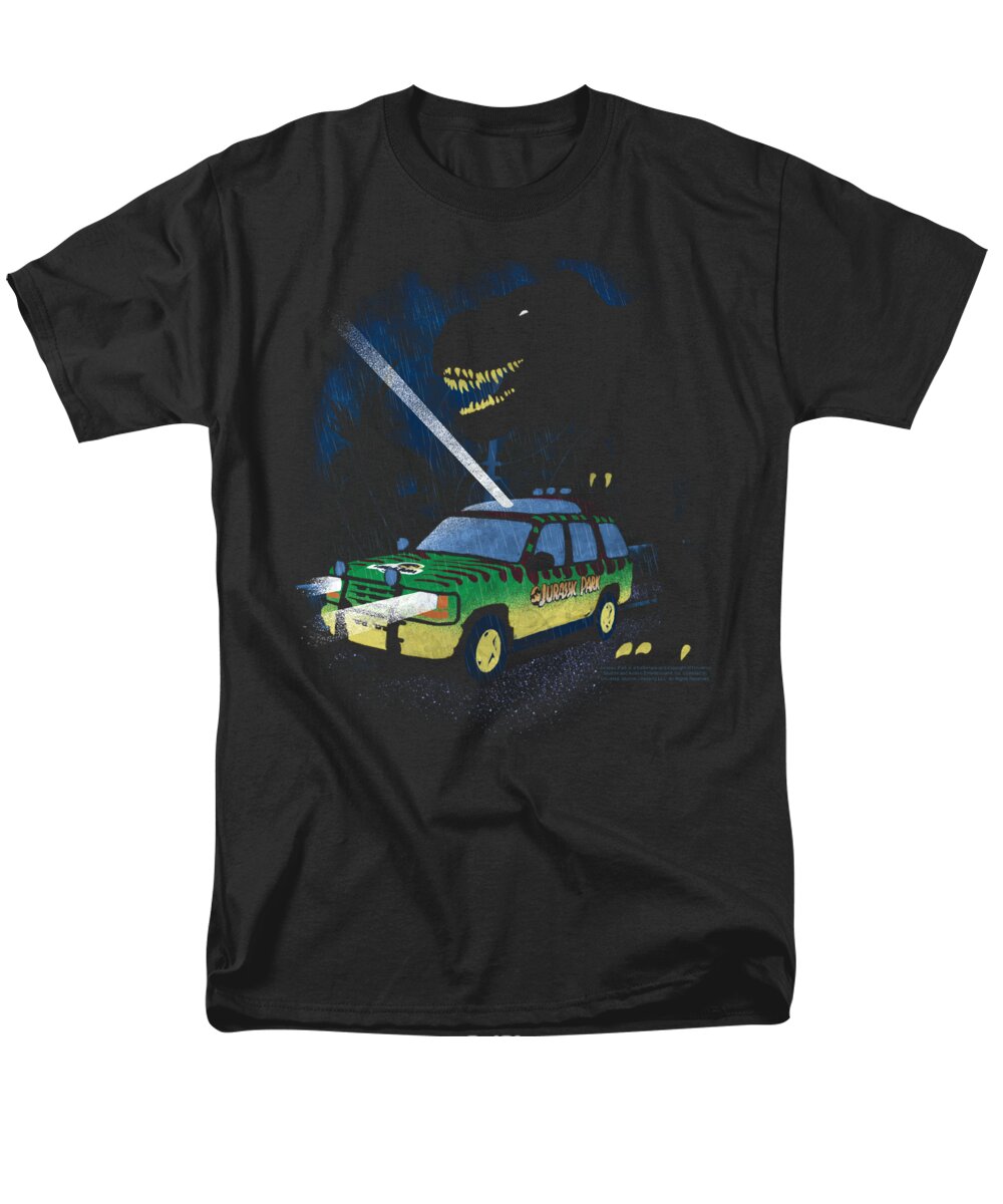  Men's T-Shirt (Regular Fit) featuring the digital art Jurassic Park - Turn It Off by Brand A