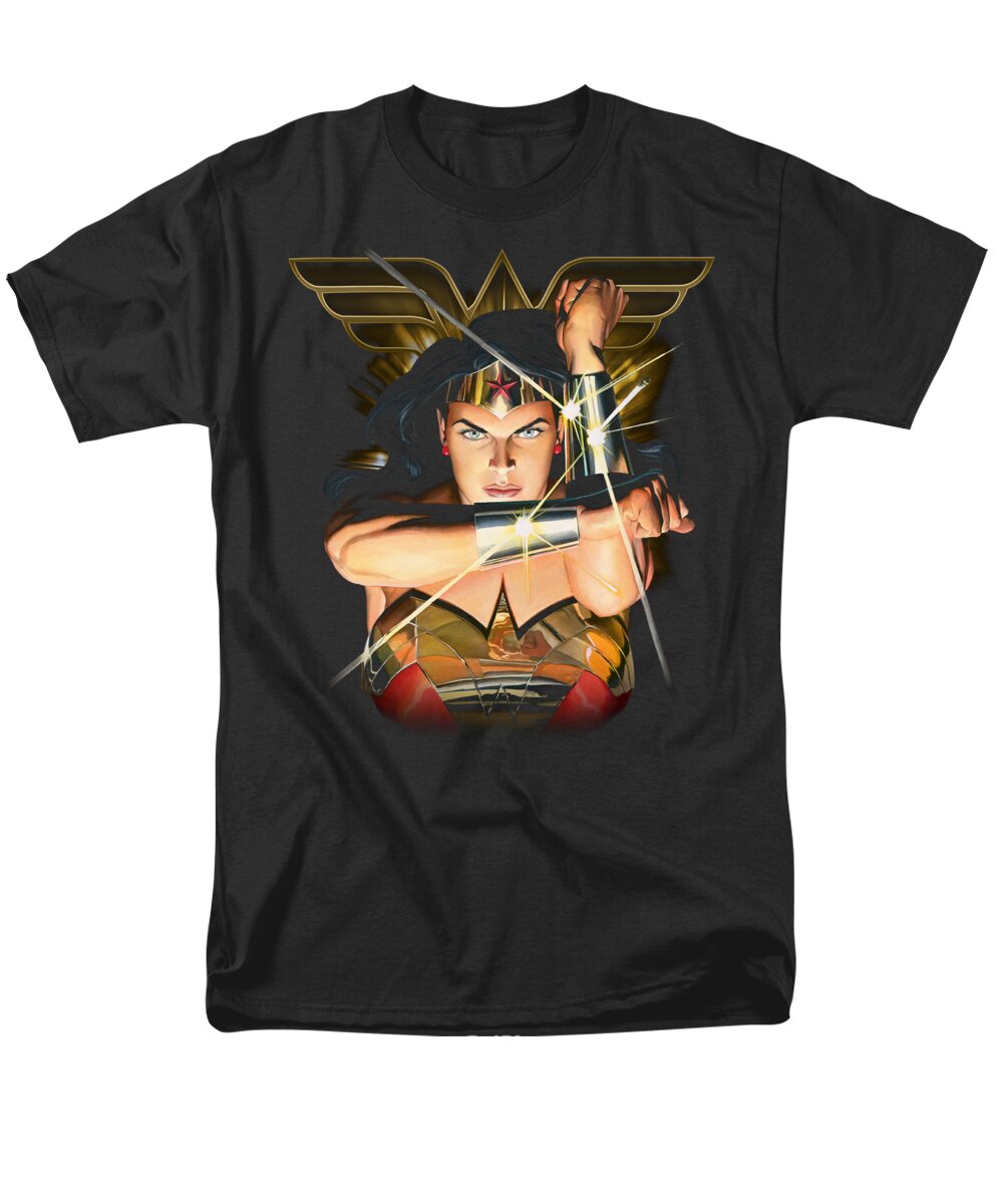  Men's T-Shirt (Regular Fit) featuring the digital art Justice League - Deflection by Brand A