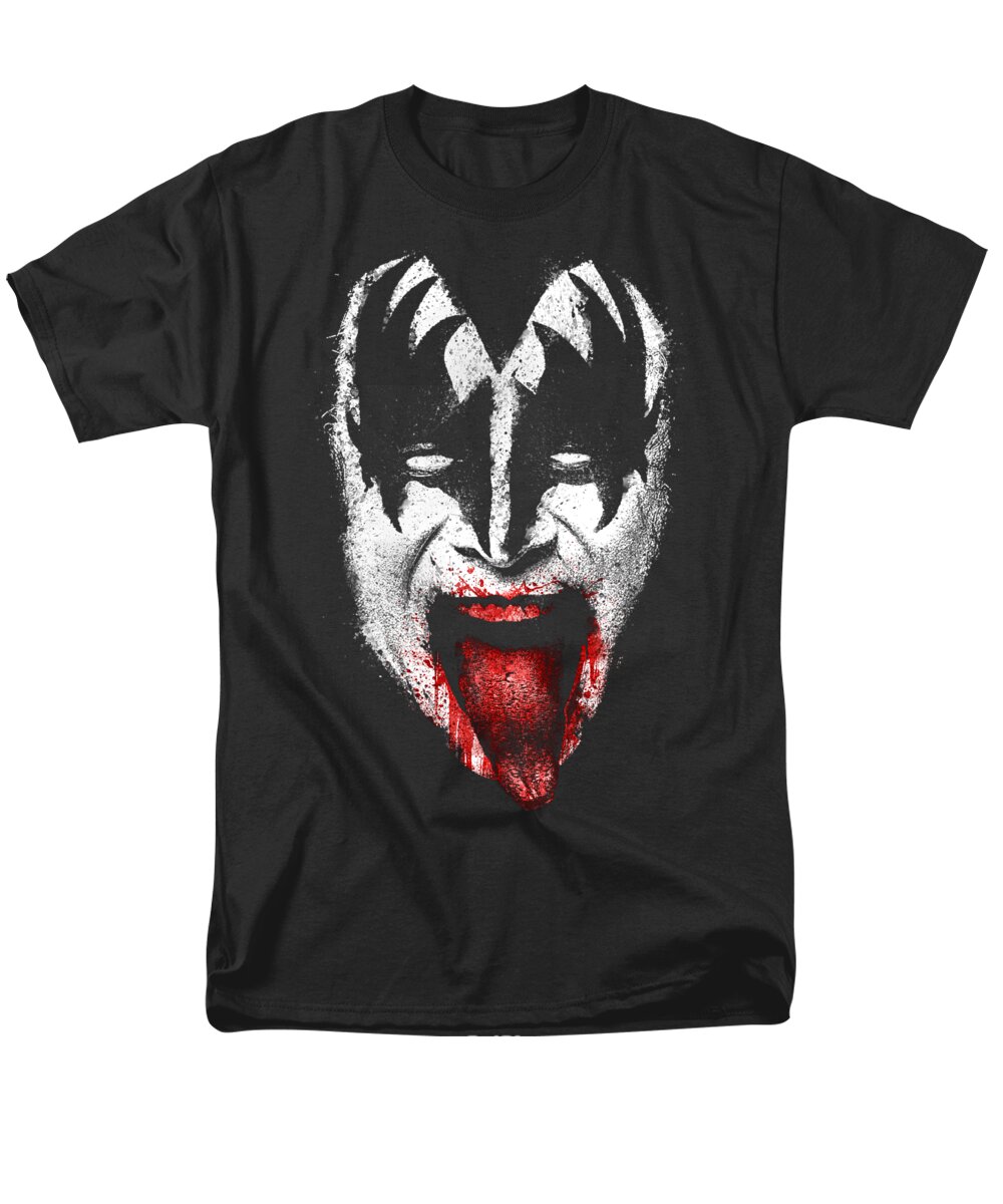  Men's T-Shirt (Regular Fit) featuring the digital art Kiss - Demon Face by Brand A