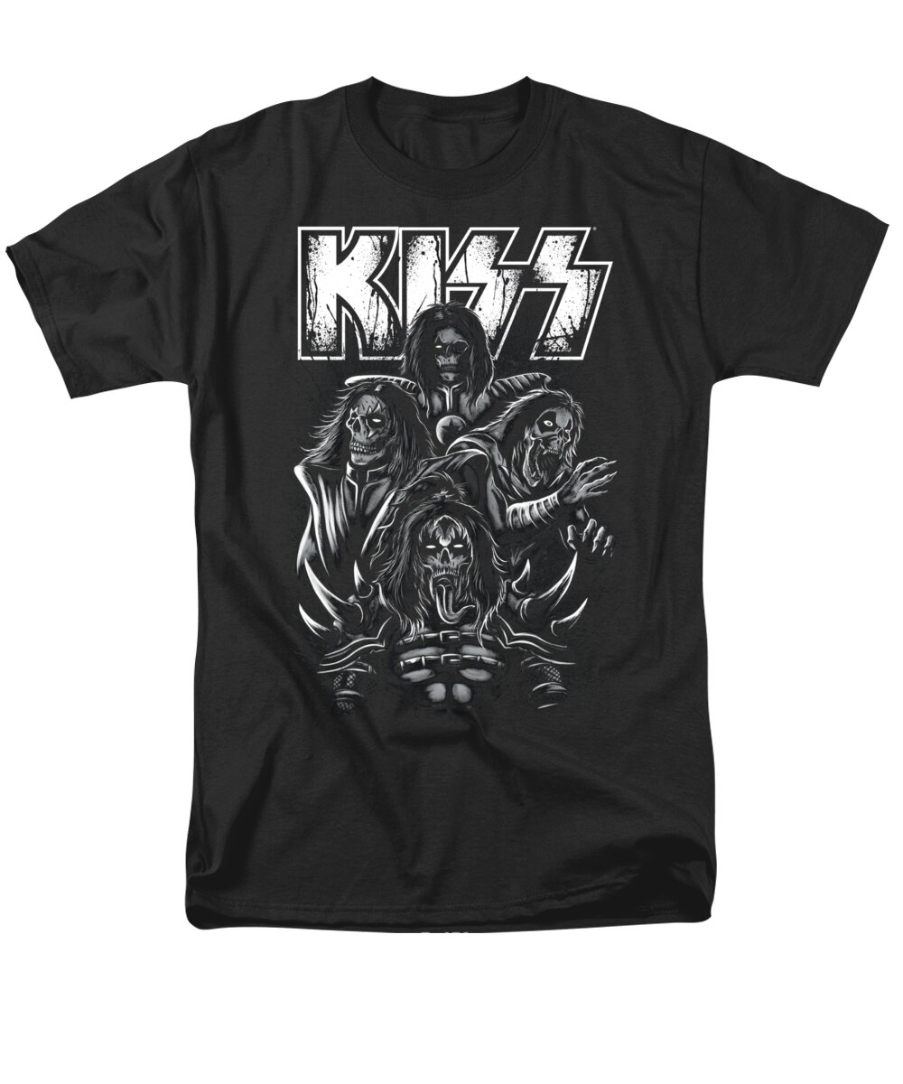  Men's T-Shirt (Regular Fit) featuring the digital art Kiss - Skull by Brand A