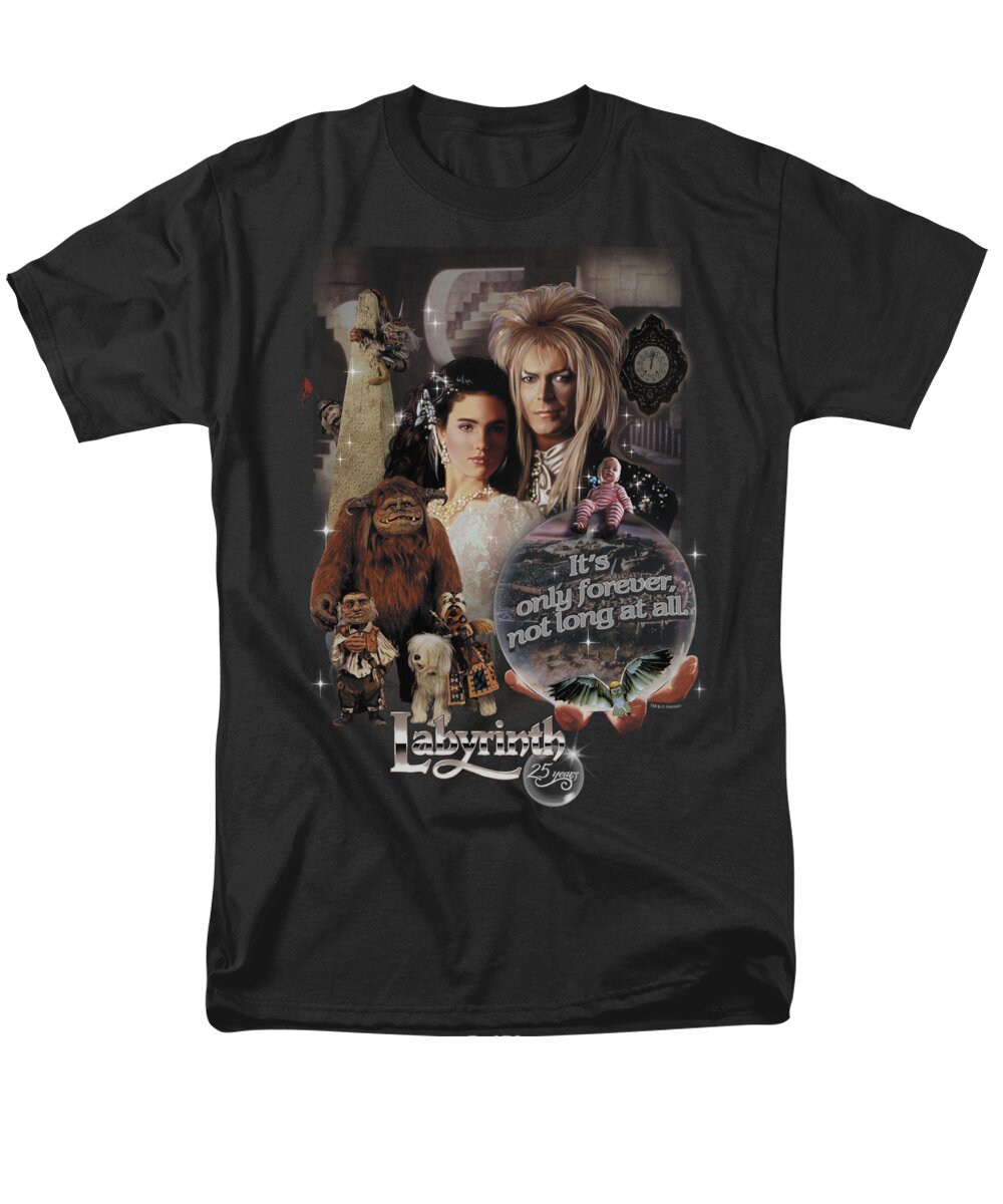Labyrinth Men's T-Shirt (Regular Fit) featuring the digital art Labyrinth - 25 Years Of Magic by Brand A