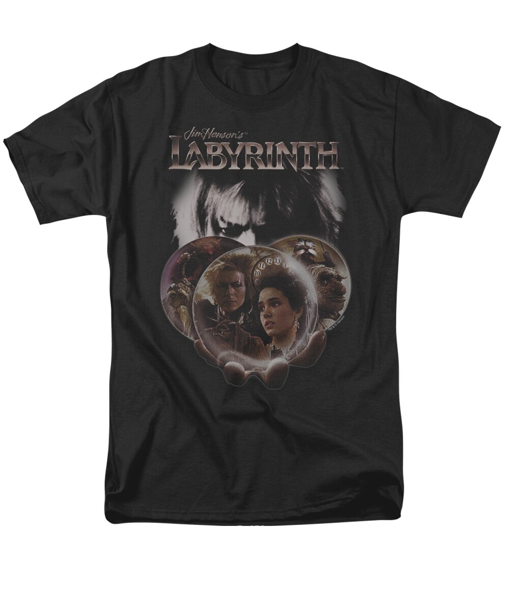 Labyrinth Men's T-Shirt (Regular Fit) featuring the digital art Labyrinth - Globes by Brand A