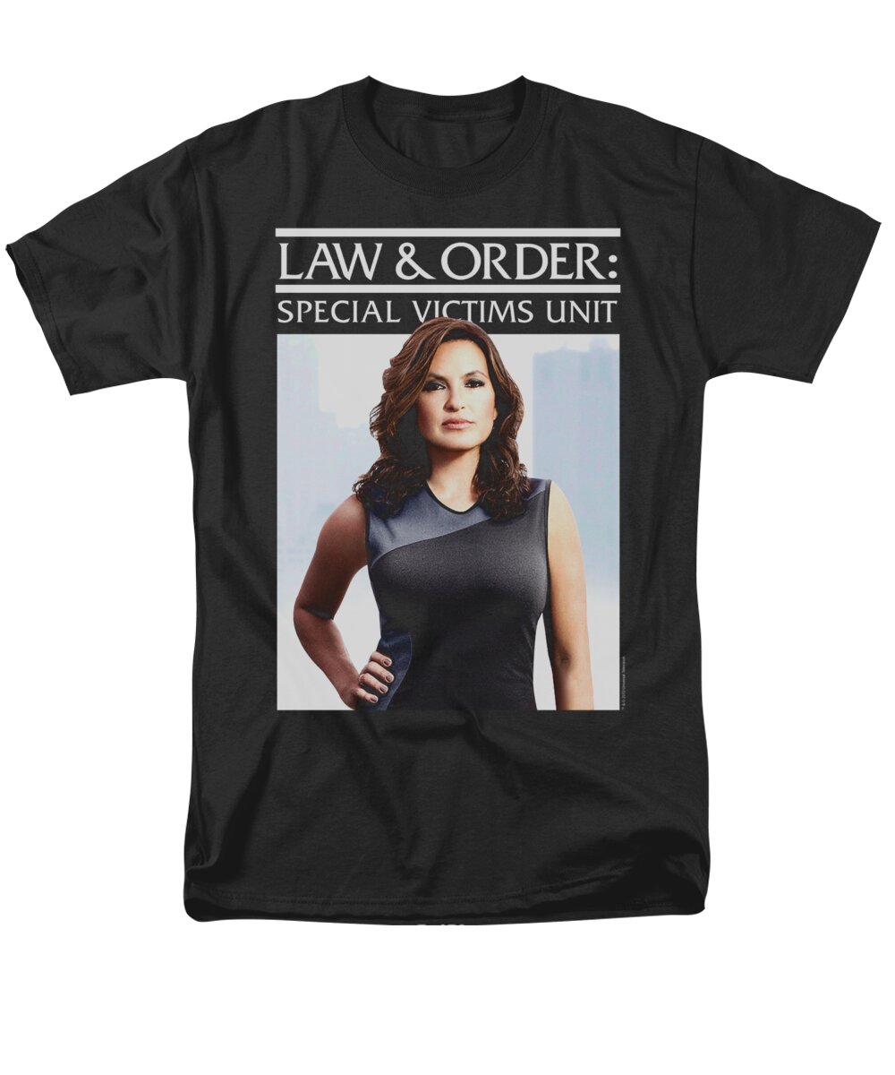 Law And Order Men's T-Shirt (Regular Fit) featuring the digital art Lando:svu - Behind Closed Doors by Brand A