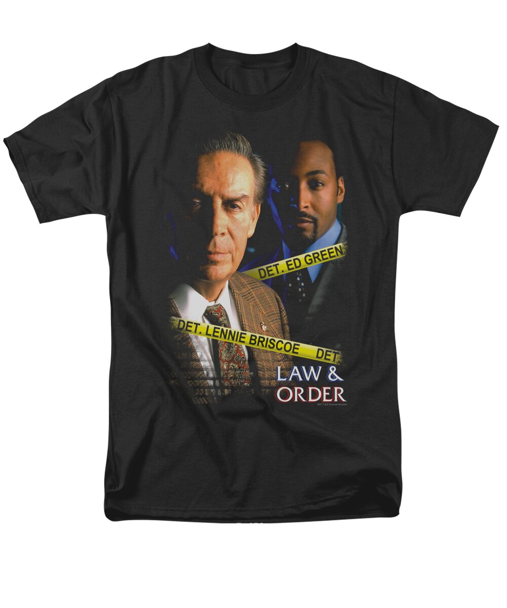Law And Order Men's T-Shirt (Regular Fit) featuring the digital art Lawandorder - Briscoeandgreen by Brand A